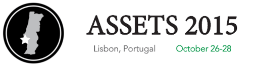 Logo of the 2015 ASSETS Conference, held in Lisbon (Portugal).