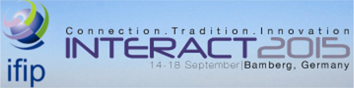 Logo of the 2015 INTERACT Conference, held in Bamberg (Germany).