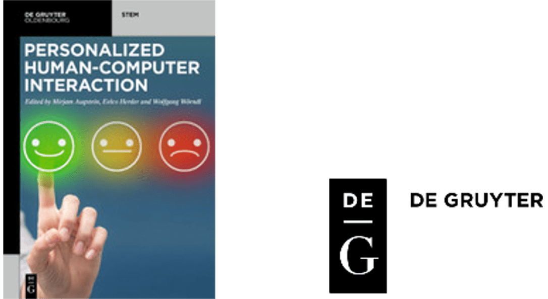 Book cover of Personalized Human-Computer Interaction, and logo of the De Gruyter publishing house.