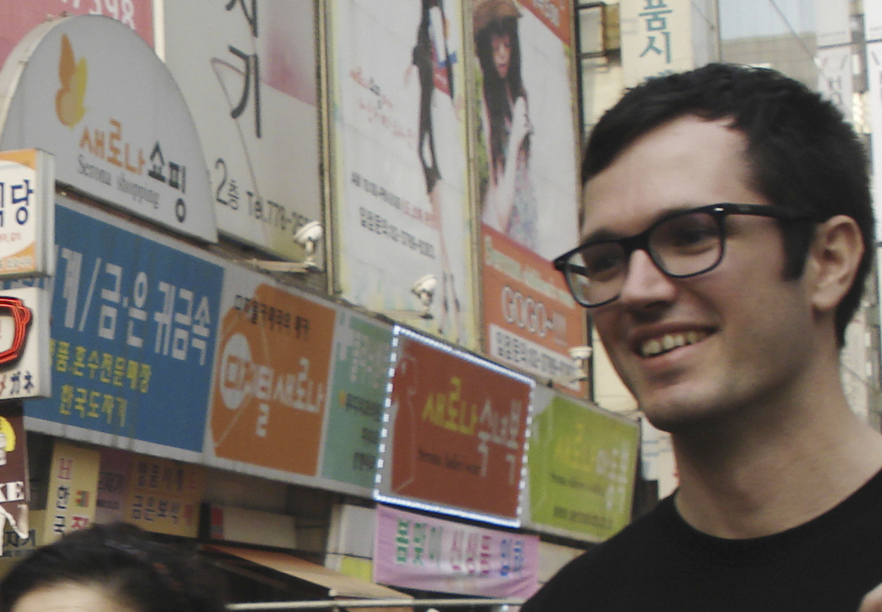 A picture of myself enjoying of a promenade through Namdaemun Market in Seoul, South Korea